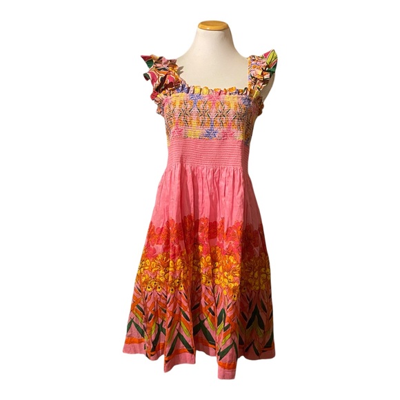 NWT Anthropologie Roopa Pemmaraju Tropical Print Ruffle Sleeve Sundress - Picture 4 of 10